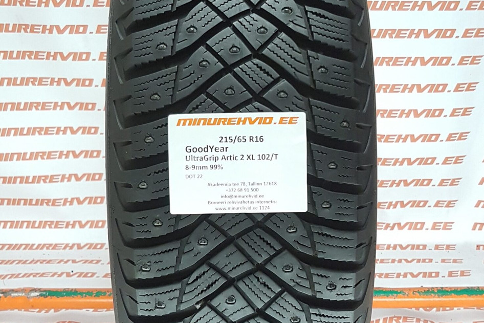 Used studded tire 215/65R16 GoodYear UltraGrip Artic 2 XL 102/T