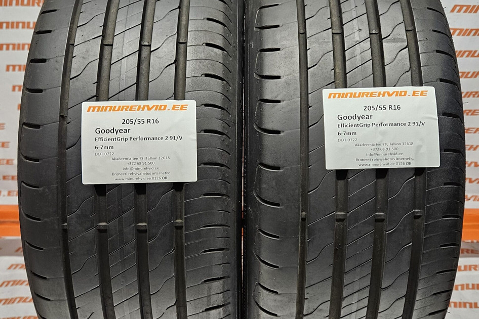 Used summer tire 205/55R16 GoodYear EfficientGrip Performance 2 91/V