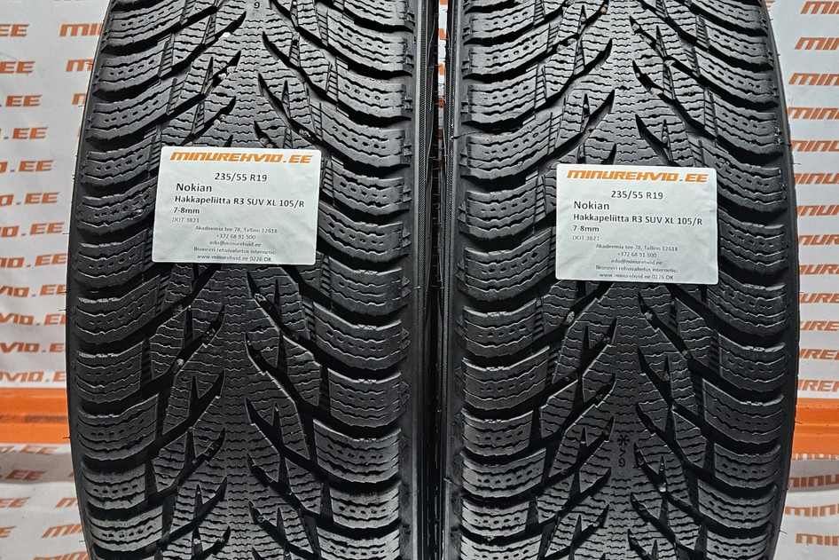 Naudota studless winter tire 235/55R19 Nokian Hakkapeliitta R3 SUV XL 105/R 3821