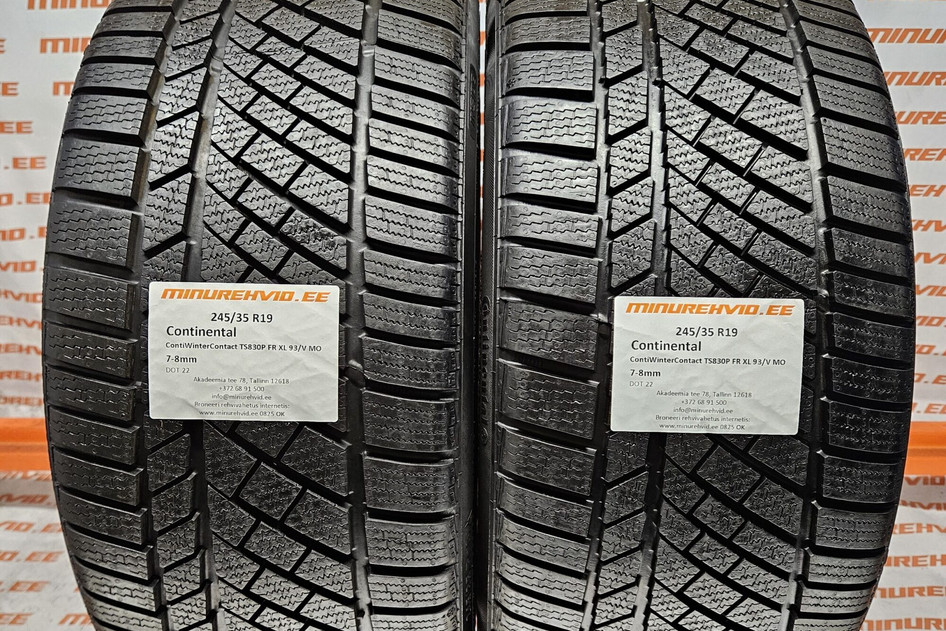 Used studless winter tire 245/35R19 Continental ContiWinterContact TS830P FR XL 93/V MO