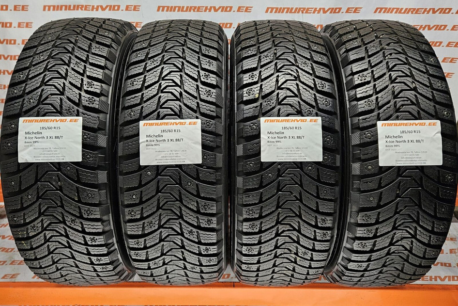 Used studded tire 185/60R15 Michelin X-Ice North 3 XL 88/T