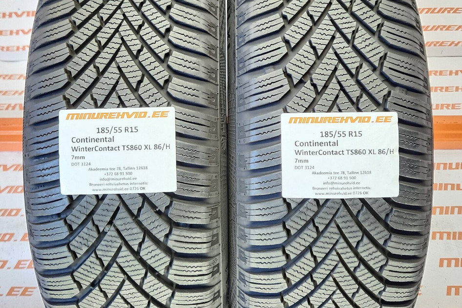 Used studless winter tire 185/55R15 Continental WinterContact TS860 XL 86/H