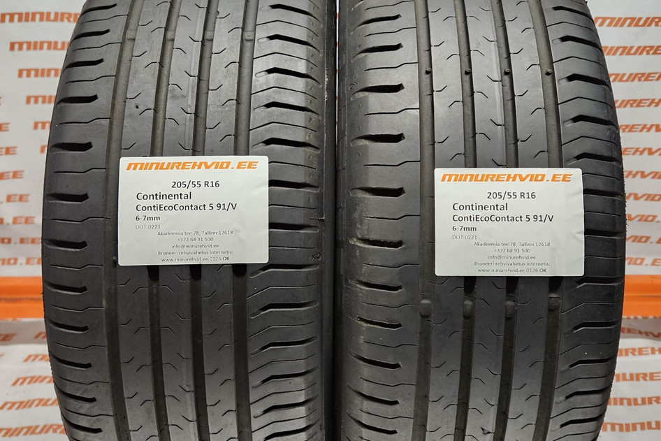 Used summer tire 205/55R16 Continental ContiEcoContact 5 91/V