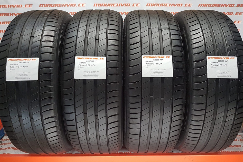 Kasutatud suverehv 205/55R17 Michelin Primacy 3 FR 91/W