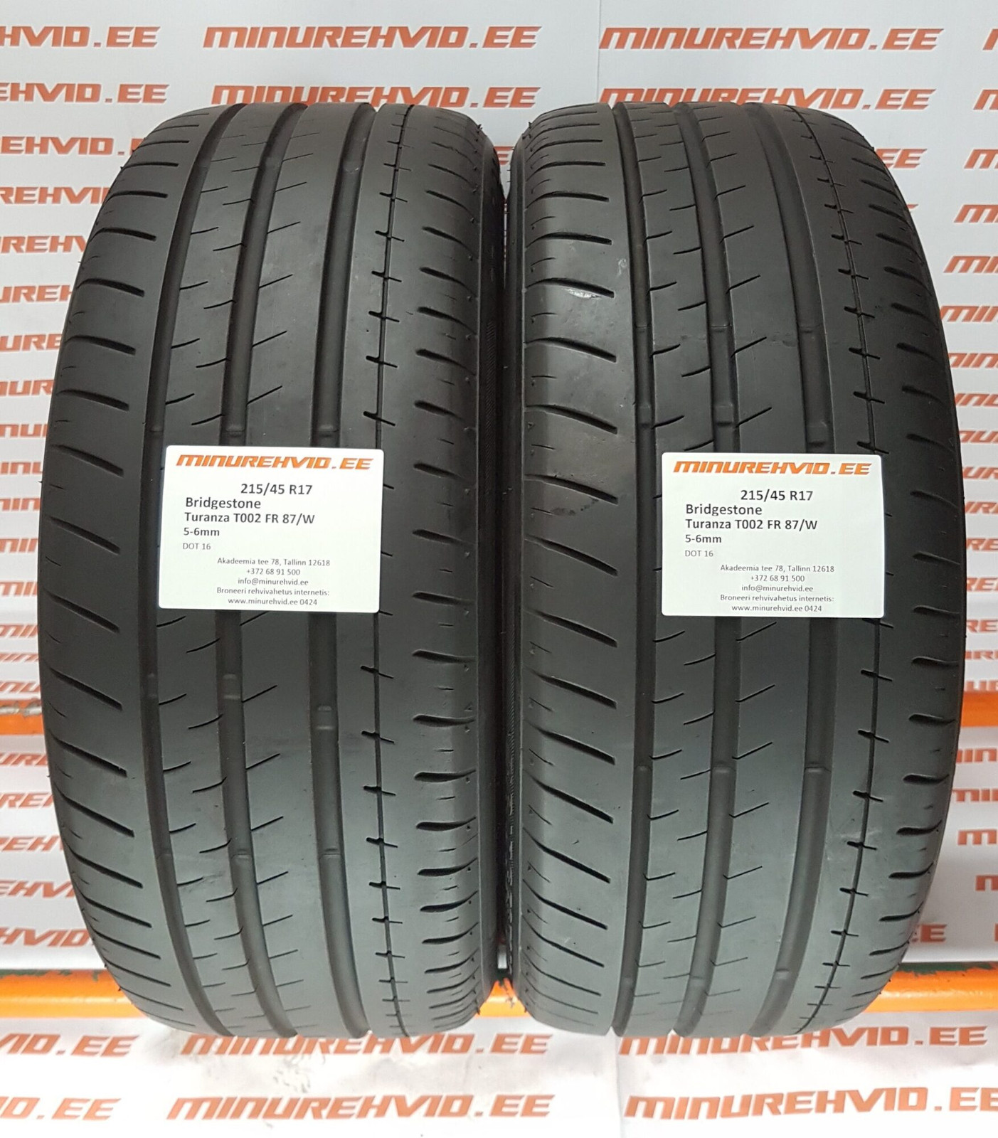 Used summer tire 215/45R17 Bridgestone Turanza T002 FR 87/W/