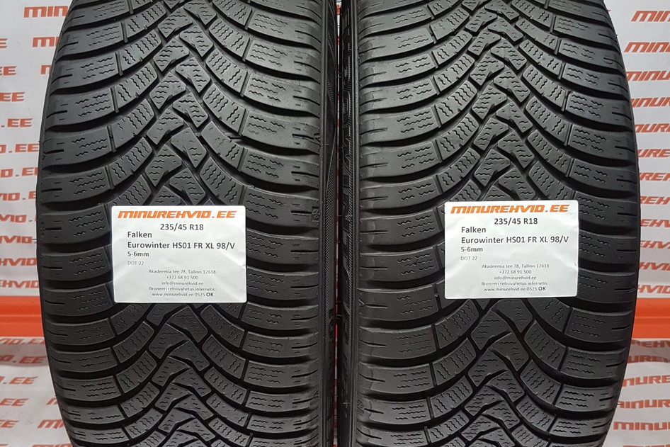 Used studless winter tire 235/45R18 Falken Eurowinter HS01 FR XL 98/V