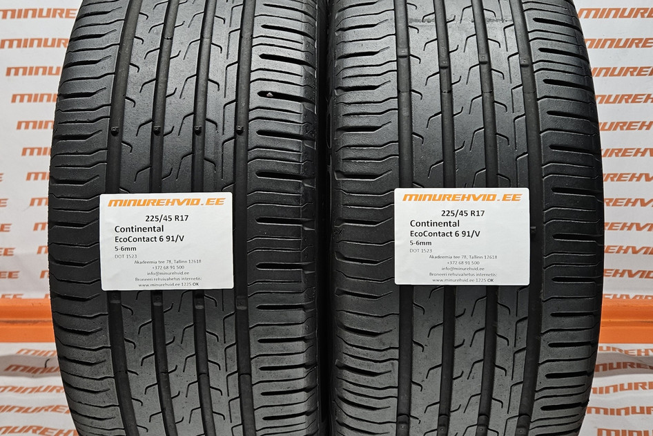 Used summer tire 225/45R17 Continental EcoContact 6 91/V 1523