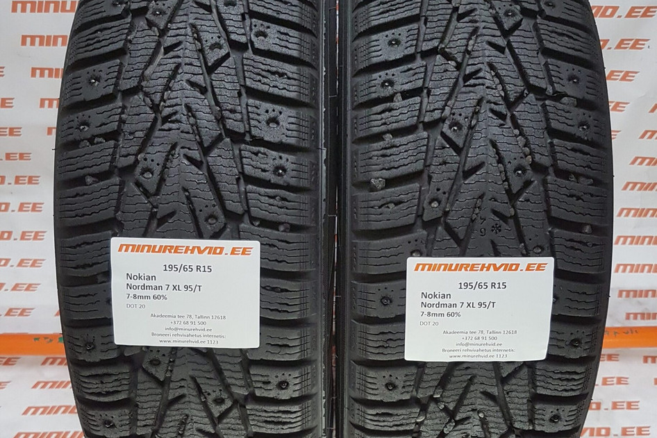 Used studded tire 195/65R15 Nokian Nordman 7 XL 95/T