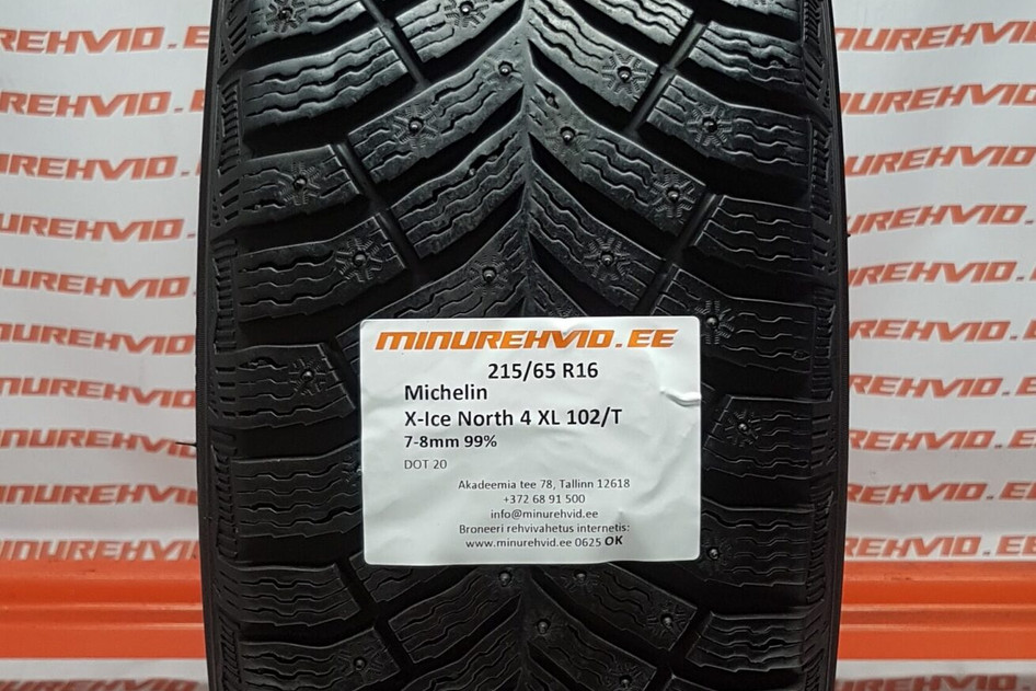 Used studded tire 215/65R16 Michelin X-Ice North 4 XL 102/T