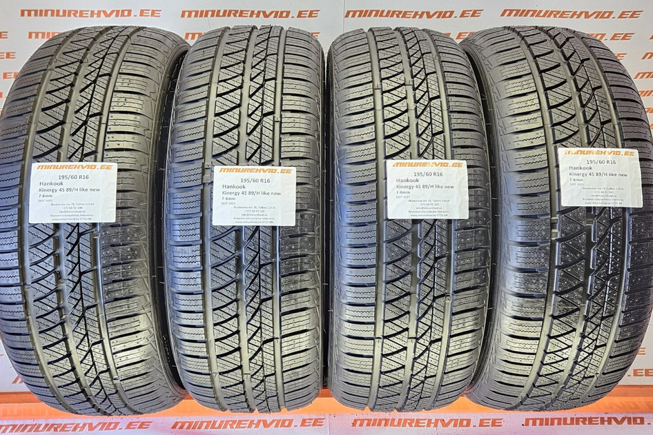 Used studless winter tire 195/60R16 Hankook Kinergy 4S 89/H like new