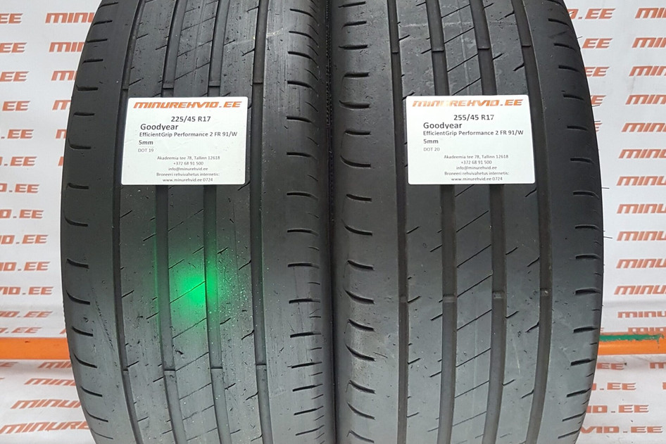 Kasutatud suverehv 225/45R17 GoodYear EfficientGrip Performance 2 FR 91/W