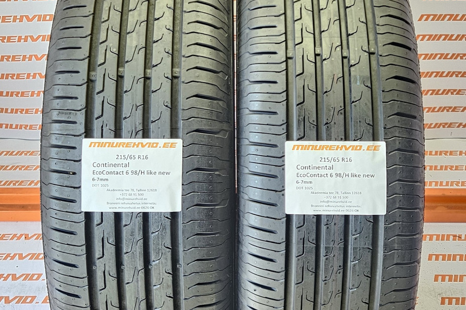 Kasutatud suverehv 215/65R16 Continental EcoContact 6 98/H like new 1025.