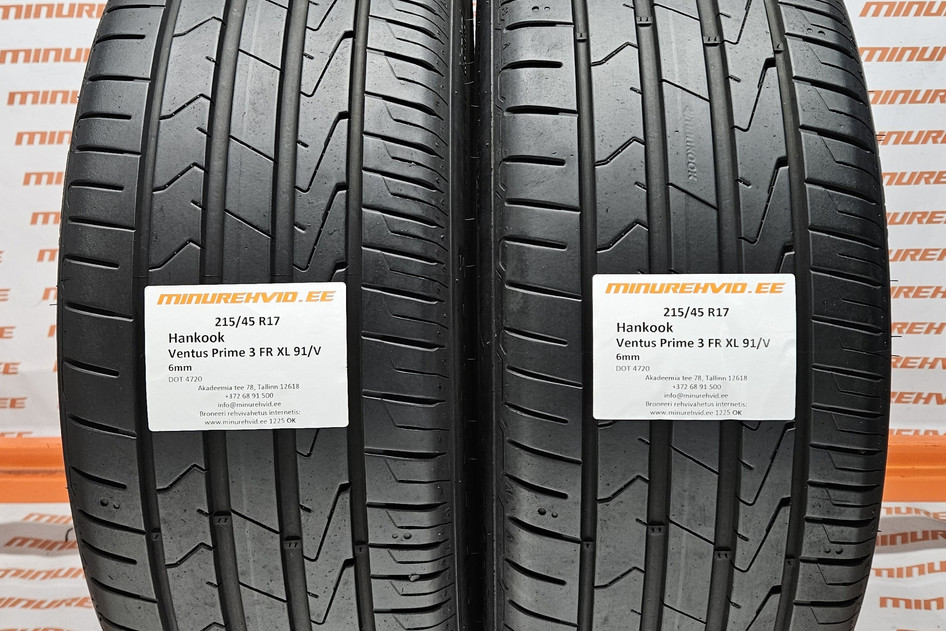 Used summer tire 215/45R17 Hankook Ventus Prime 3 FR XL 91/V