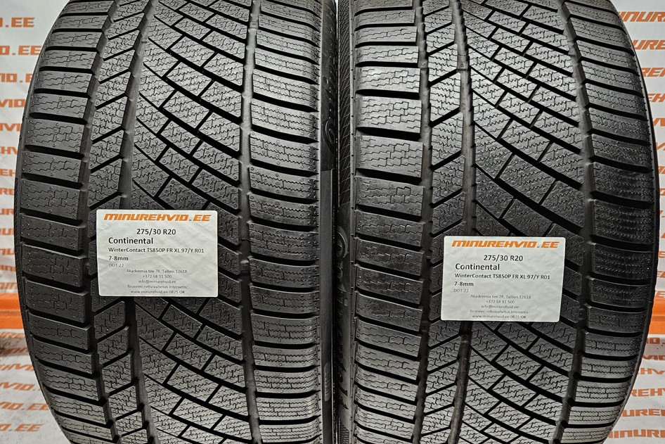 Used studless winter tire 275/30R20 Continental WinterContact TS850P FR XL 97/Y R01