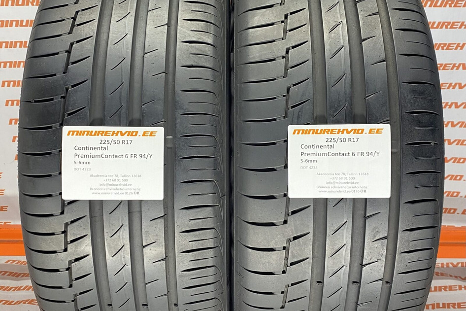 Used summer tire 225/50R17 Continental PremiumContact 6 FR 94/Y