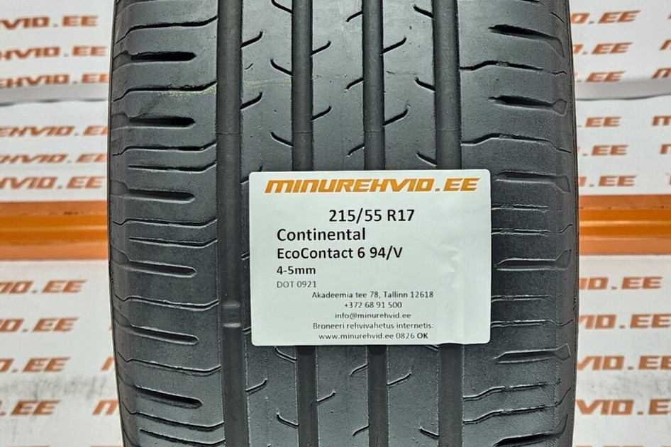 Kasutatud suverehv 215/55R17 Continental EcoContact 6 94/V