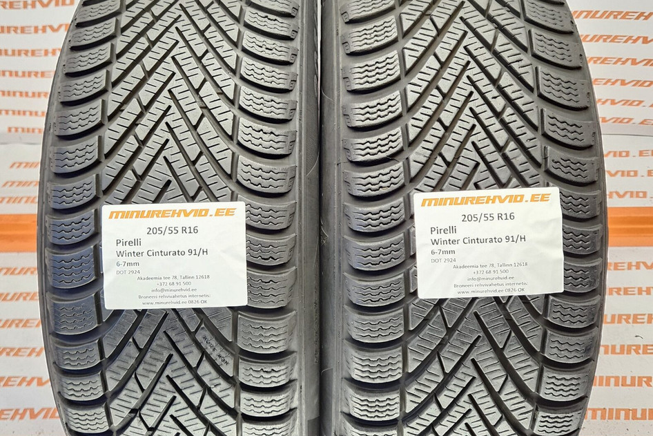 Kasutatud lamellrehv 205/55R16 Pirelli Winter Cinturato 91/H