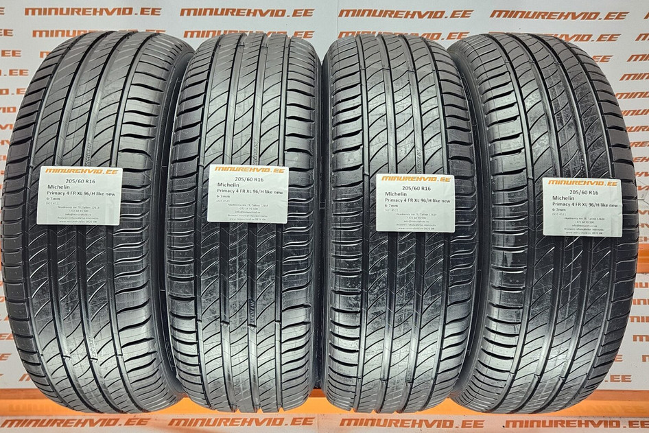 Used summer tire 205/60R16 Michelin Primacy 4 FR XL 96/H like new 4521