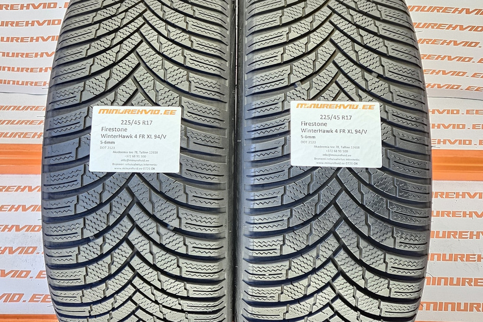 Used studless winter tire 225/45R17 Firestone WinterHawk 4 FR XL 94/V
