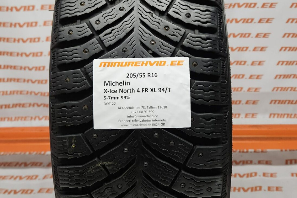 Kasutatud naastrehv 205/55R16 Michelin X-Ice North 4 FR XL 94/T