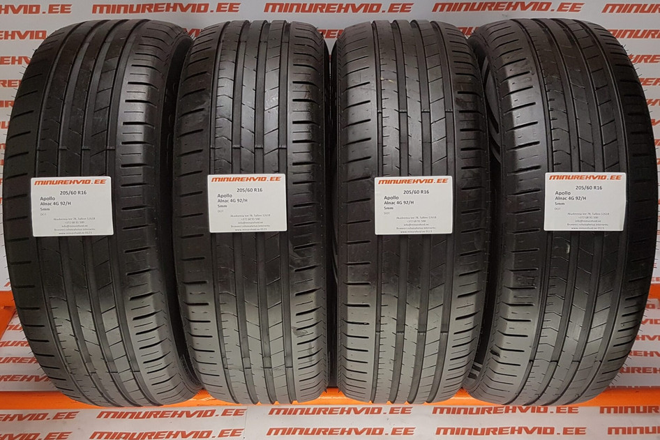 Used summer tire 205/60R16 Apollo Alnac 4G 92/H