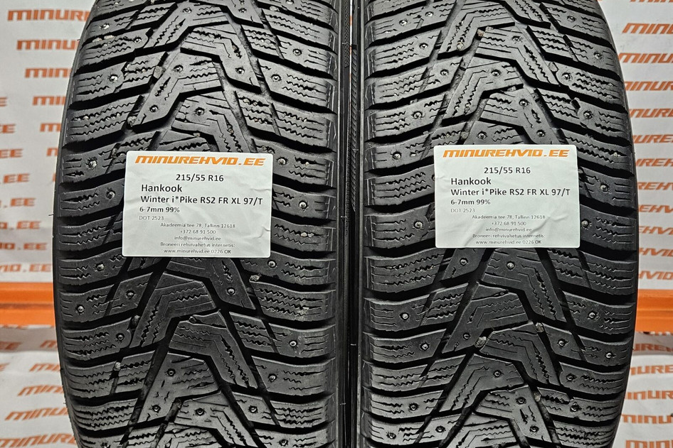 Naudota studded tire 215/55R16 Hankook Winter i*Pike RS2 FR XL 97/T