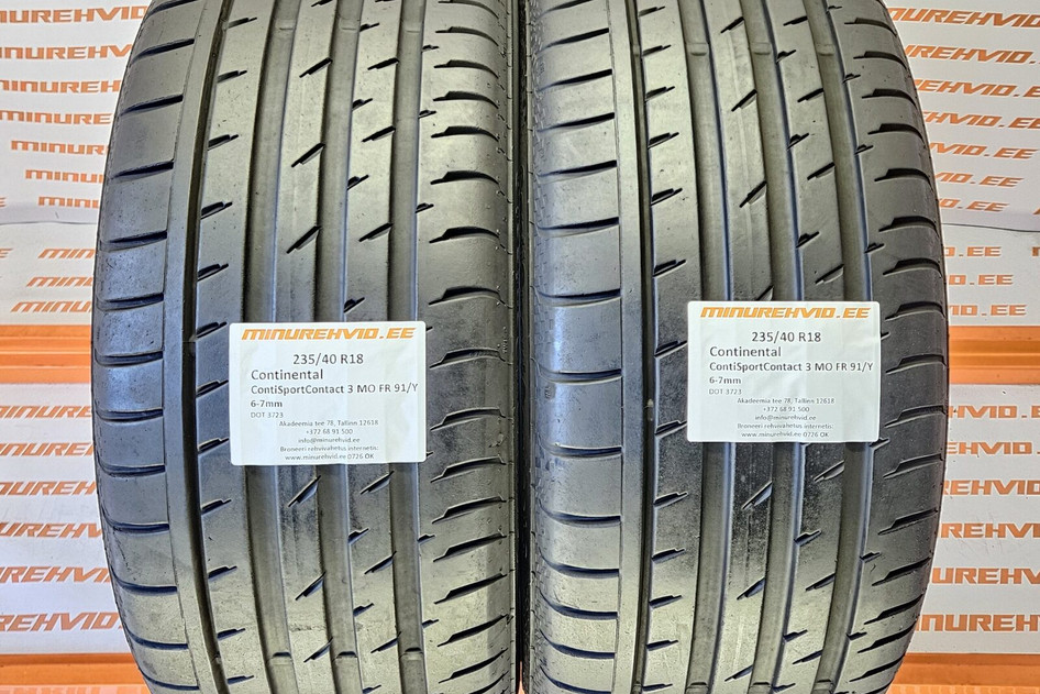 Used summer tire 235/40R18 Continental ContiSportContact 3 MO FR 91/Y