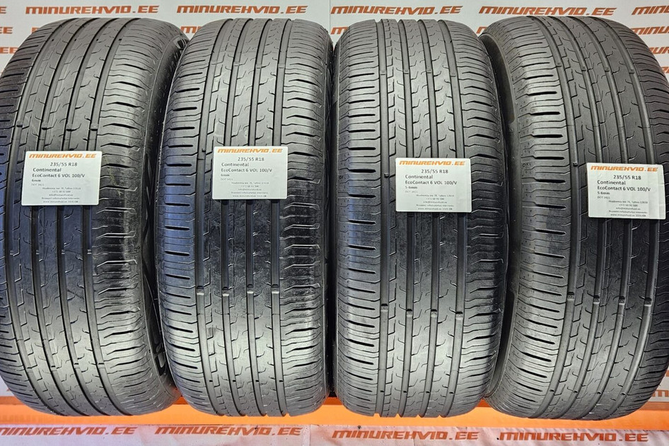 Подержанный летняя шина 235/55R18 Continental EcoContact 6 VOL 100/V 2x6 2x5-6