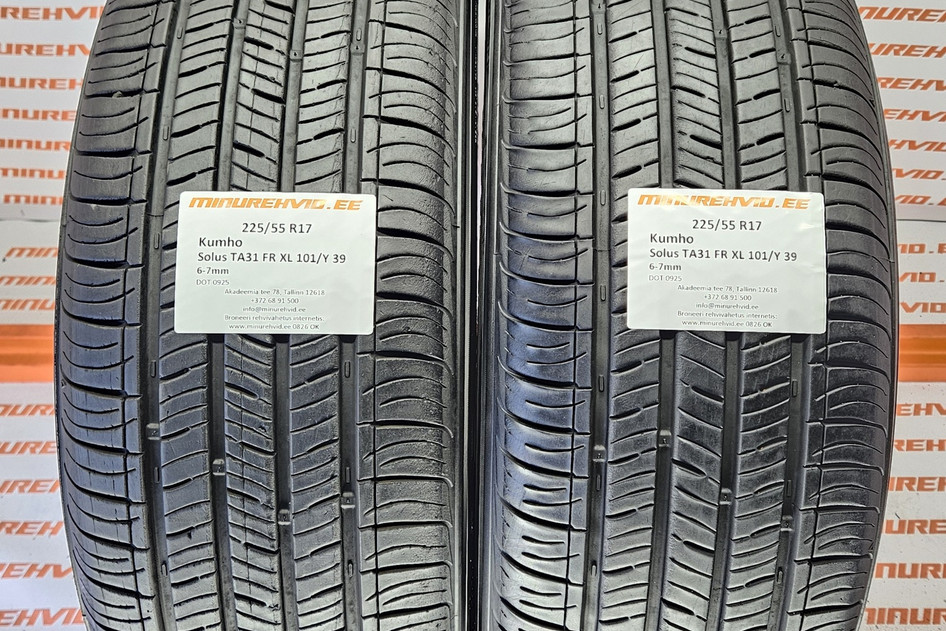 Kasutatud suverehv 225/55R17 Kumho Solus TA31 FR XL 101/Y 39