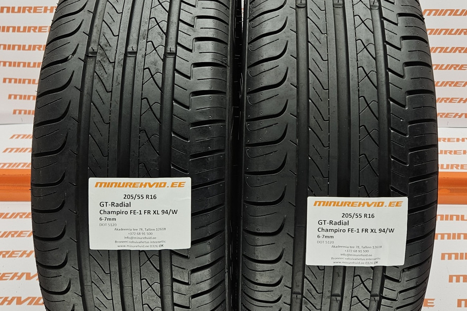 Kasutatud suverehv 205/55R16 GT Radial Champiro FE-1 FR XL 94/W
