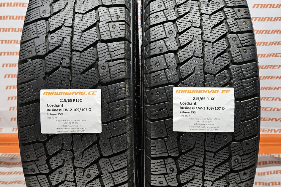 Подержанный шипованная шина 215/65R16 Cordiant Business CW-2 109/107 Q