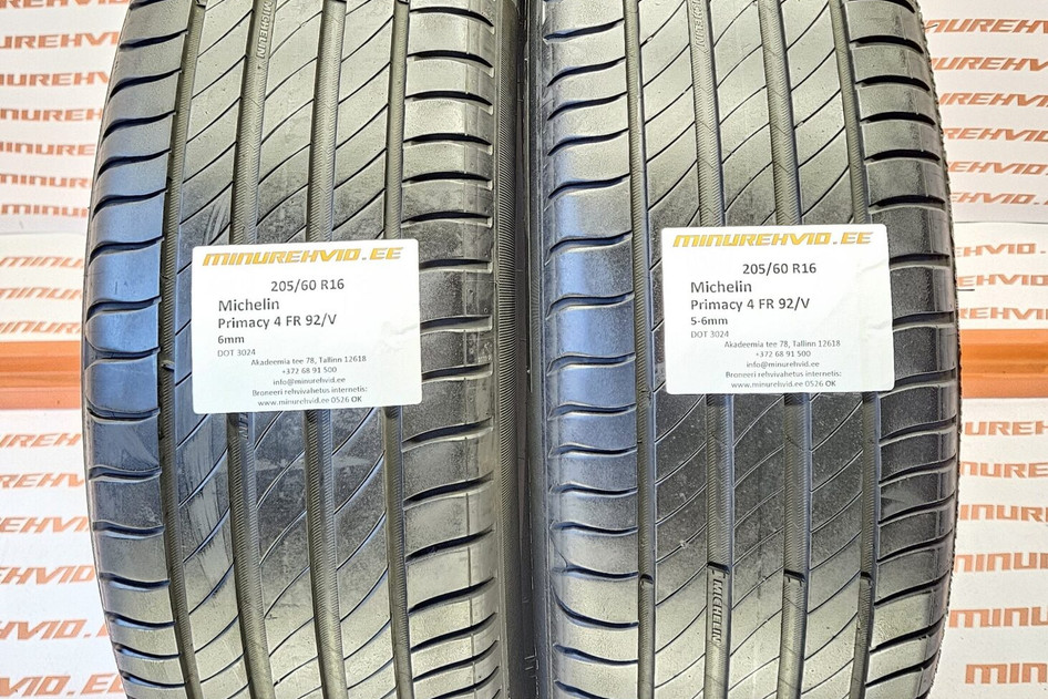 Подержанный летняя шина 205/60R16 Michelin Primacy 4 FR 92/V