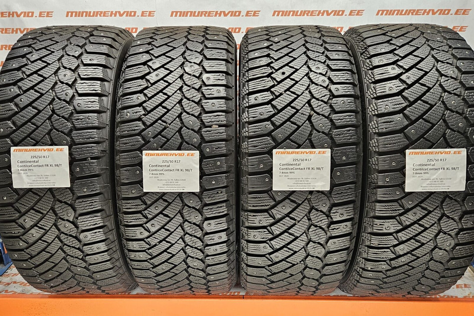 Подержанный шипованная шина 225/50R17 Continental ContiIceContact FR XL 98/T