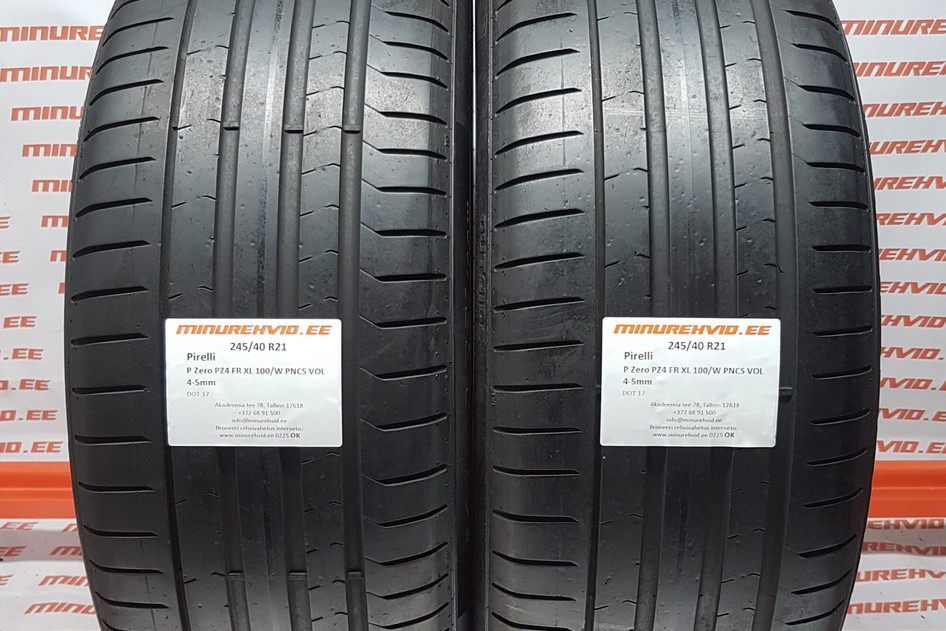 Used summer tire 245/40R21 Pirelli P Zero PZ4 FR XL 100/W PNCS VOL