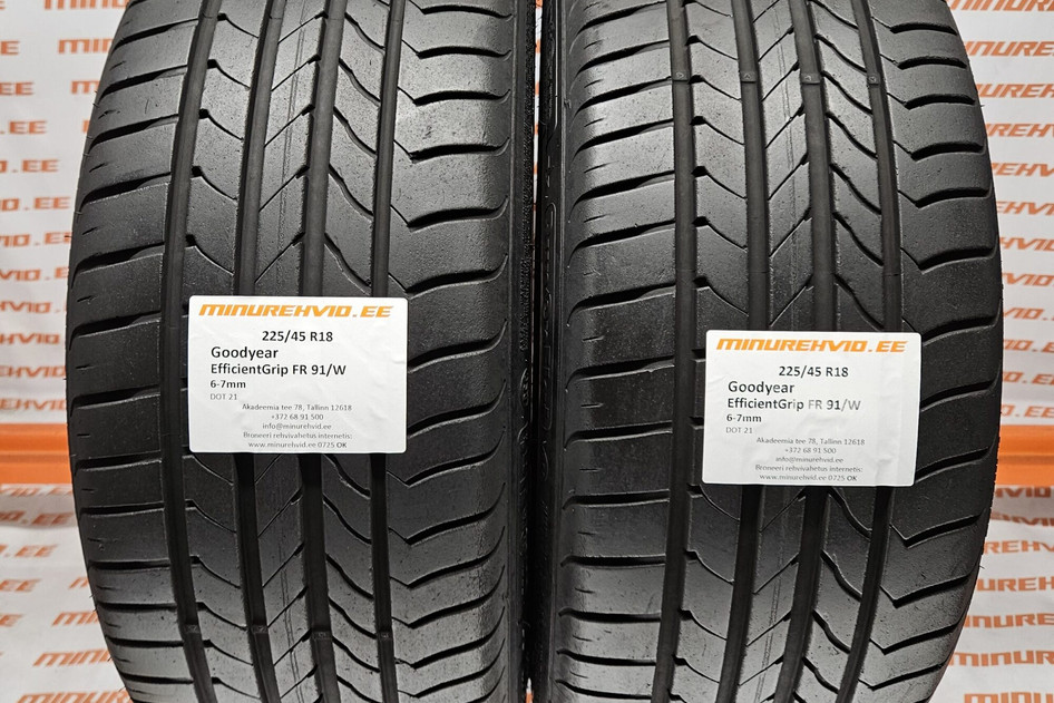 Used summer tire 225/45R18 GoodYear EfficientGrip FR 91/W