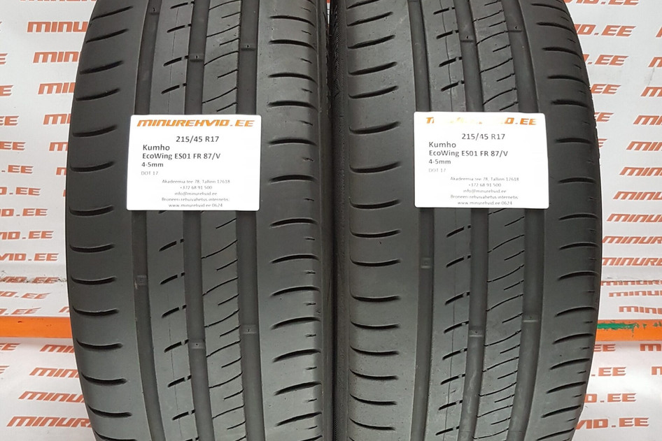 Kasutatud suverehv 215/45R17 Kumho EcoWing ES01 FR 87/V