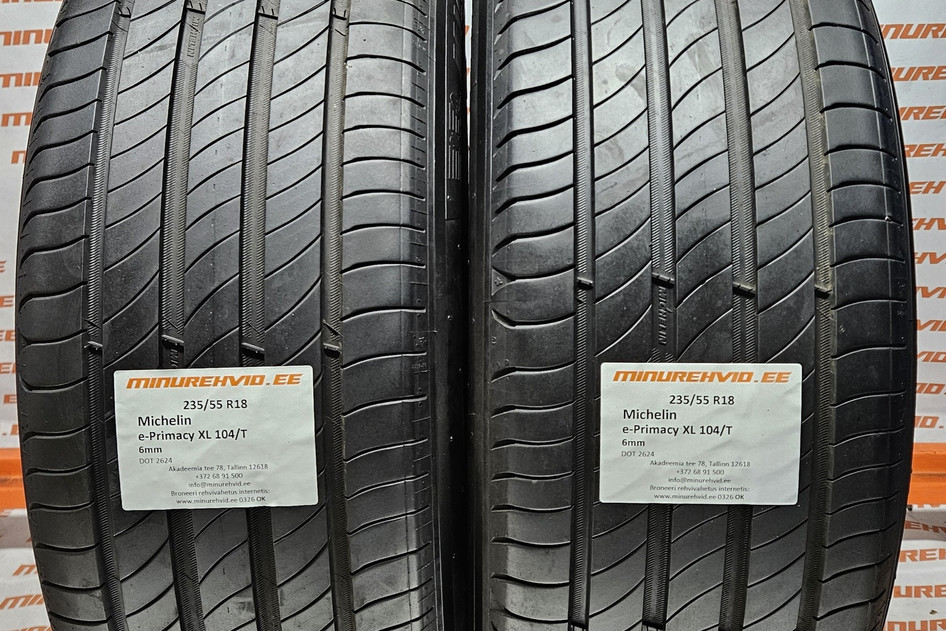 Kasutatud suverehv 235/55R18 Michelin e-Primacy XL 104/T