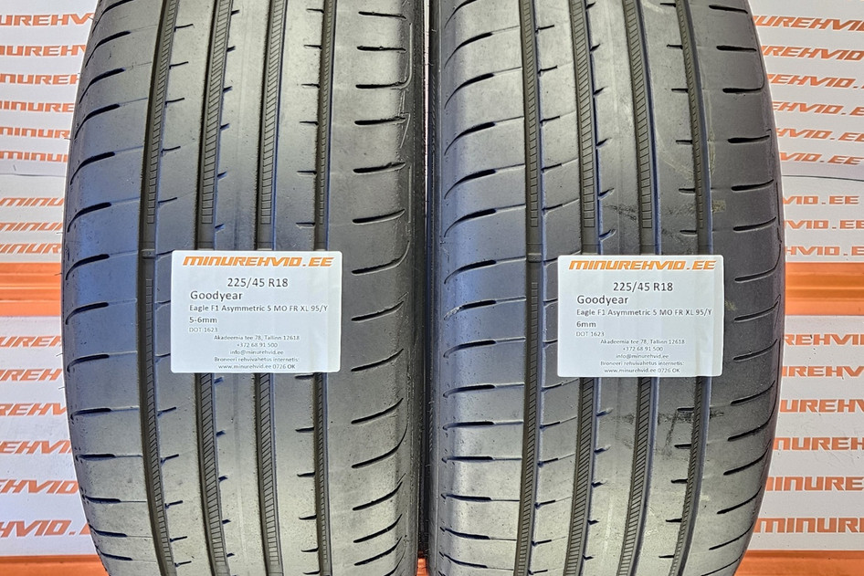 Used summer tire 225/45R18 GoodYear Eagle F1 Asymmetric 5 MO FR XL 95/Y