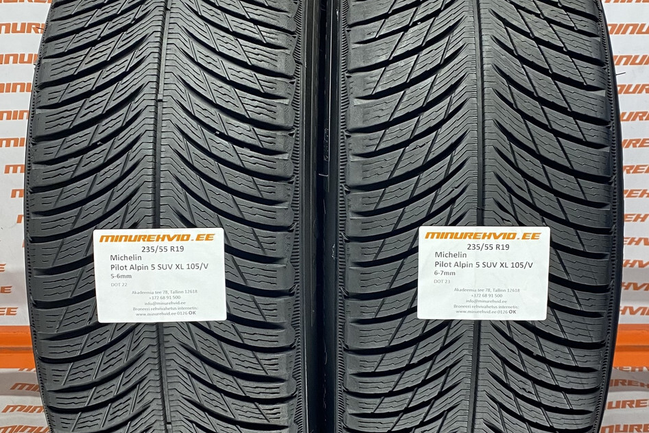 Used studless winter tire 235/55R19 Michelin Pilot Alpin 5 SUV XL 105/V.