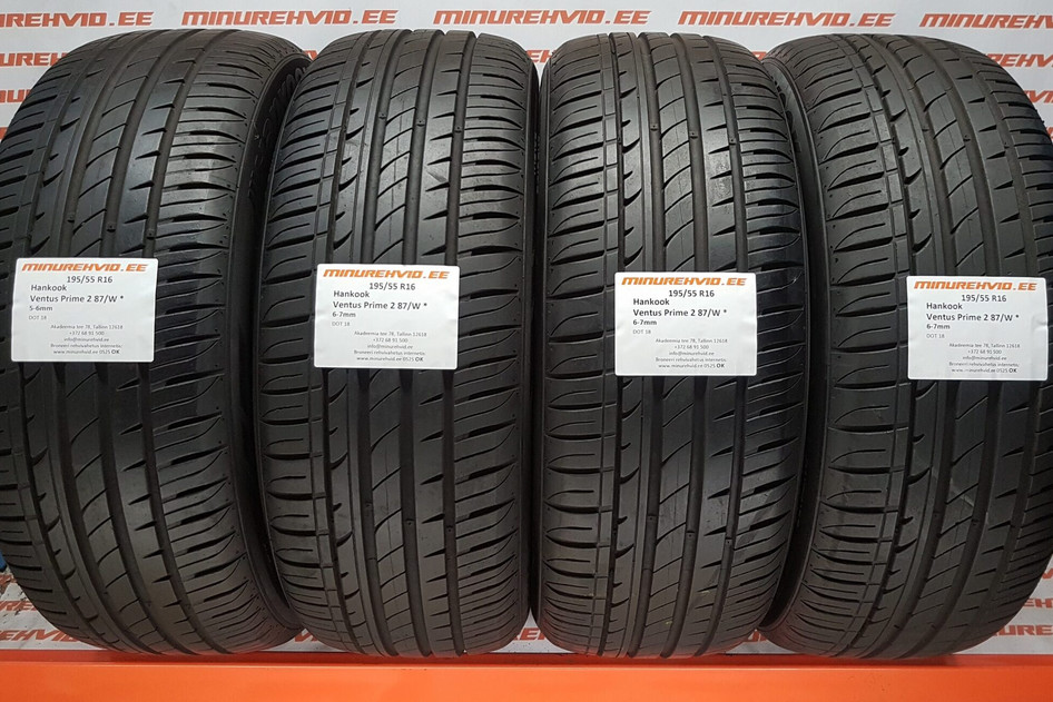 Kasutatud suverehv 195/55R16 Hankook Ventus Prime 2 87/W *