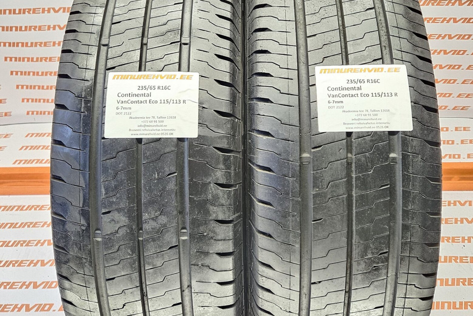 Подержанный летняя шина 235/65R16 Continental VanContact Eco 115/113 R