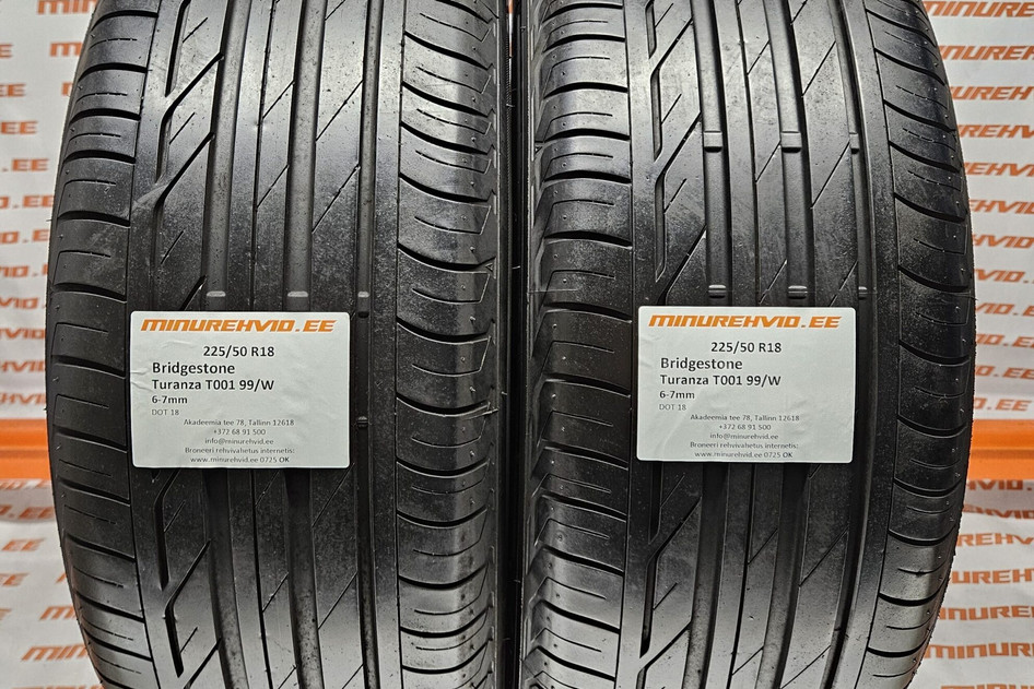 Used summer tire 225/50R18 Bridgestone Turanza T001 99/W