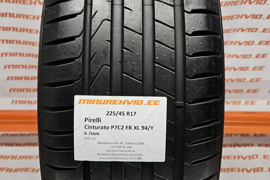 Kasutatud suverehv 225/45R17 Pirelli Cinturato P7C2 FR XL 94/Y