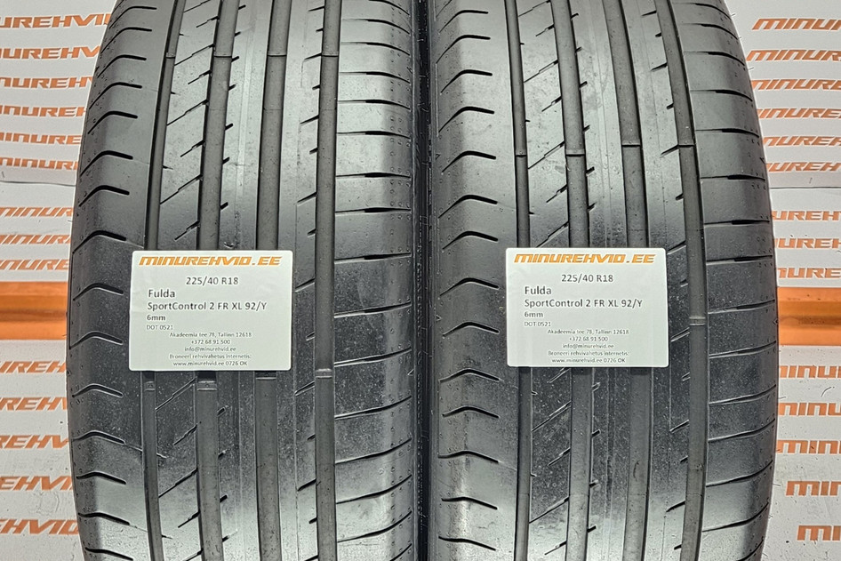 Подержанный летняя шина 225/40R18 Fulda SportControl 2 FR XL 92/Y 0521