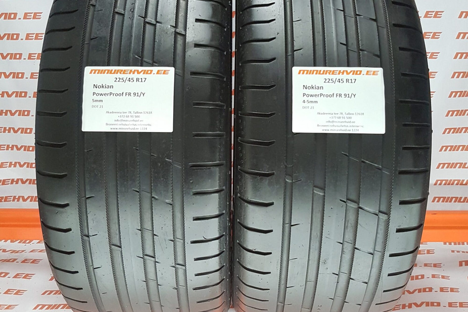 Kasutatud suverehv 225/45R17 Nokian PowerProof FR 91/Y