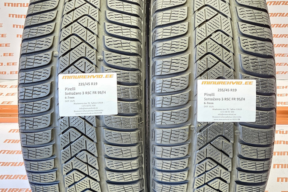 Подержанный нешипованная шина 235/45R19 Pirelli SottoZero 3 RSC FR 95/H