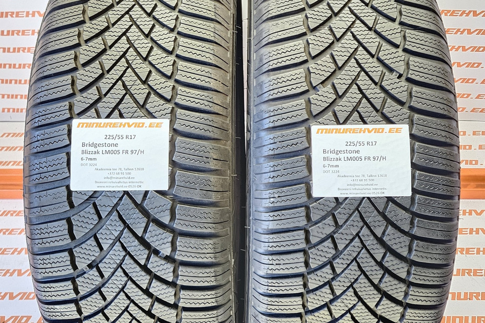 Kasutatud lamellrehv 225/55R17 Bridgestone Blizzak LM005 FR 97/H