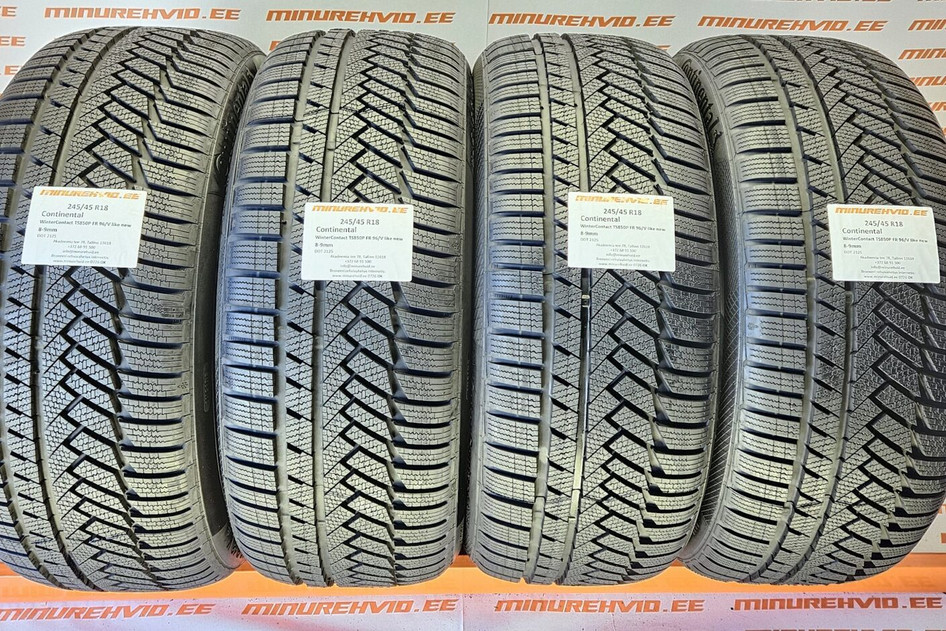 Used studless winter tire 245/45R18 Continental WinterContact TS850P FR 96/V like new