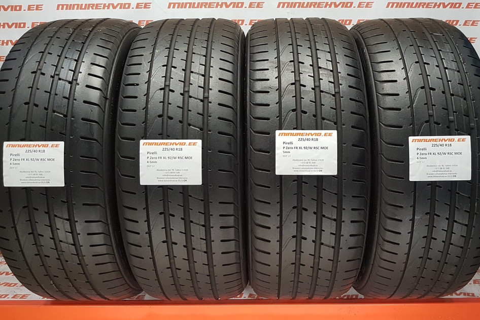 Used summer tire 225/40R18 Pirelli P Zero FR XL 92/W RSC MOE