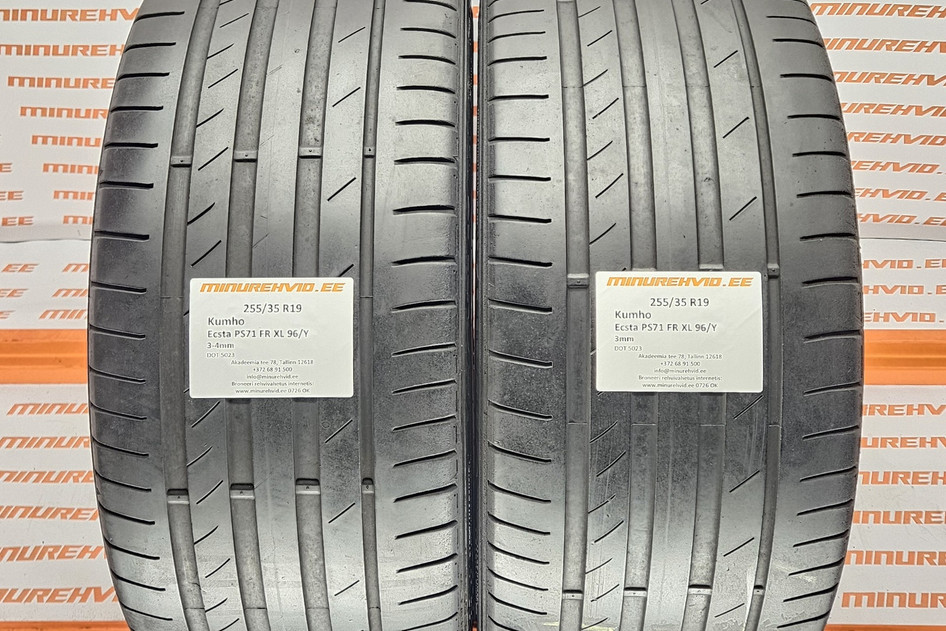 Used summer tire 255/35R19 Kumho Ecsta PS71 FR XL 96/Y